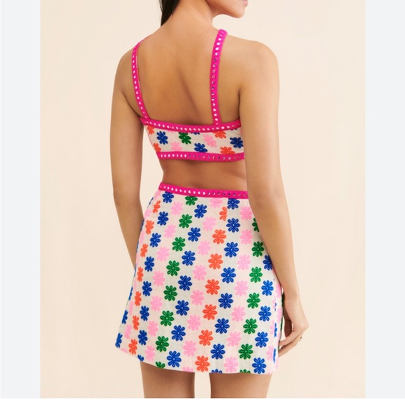 Saylor Marta Mini Cutout Embroidered Mirror Embellished Dress Size XS - Picture 2 of 8